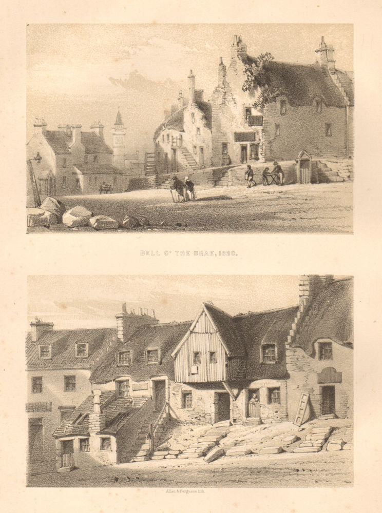 Bell O' the Brae, 1820, Glasgow 1848 old antique vintage print picture